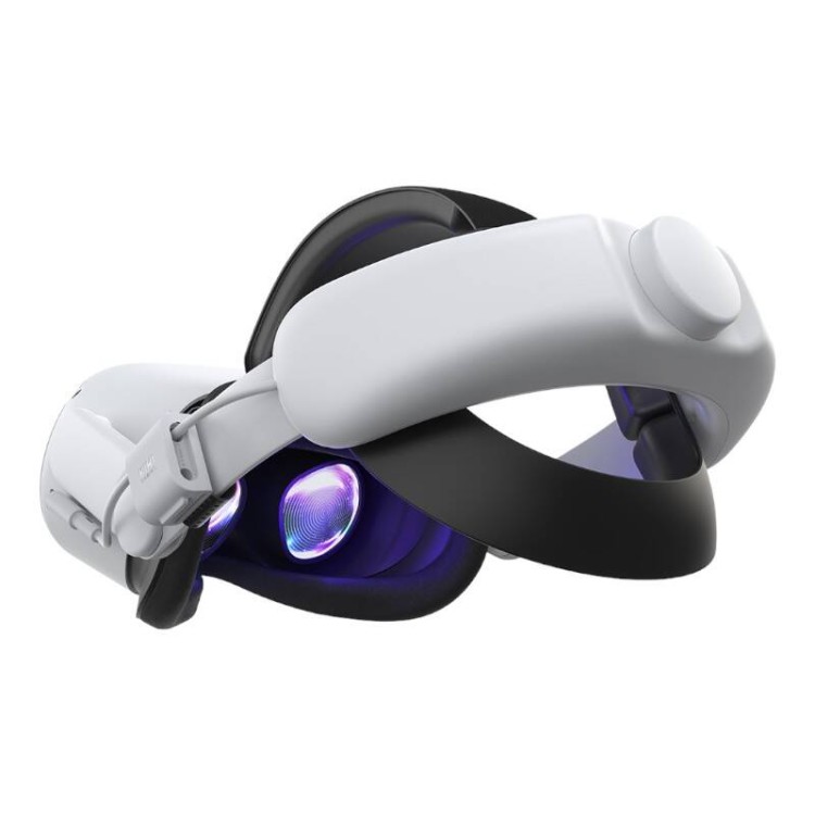 Pasek na głowę z baterią 6400mAh Kiwi Design Q31-2.2 do Meta Quest 2 biały