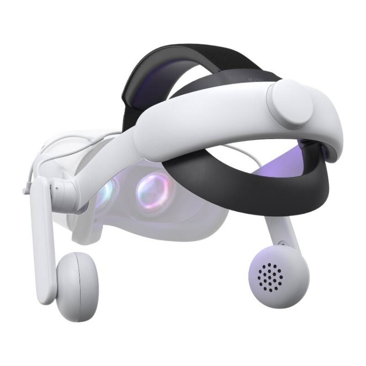 Pasek na głowę ze słuchawkami Kiwi Design QA01 do Meta Quest 2 biały