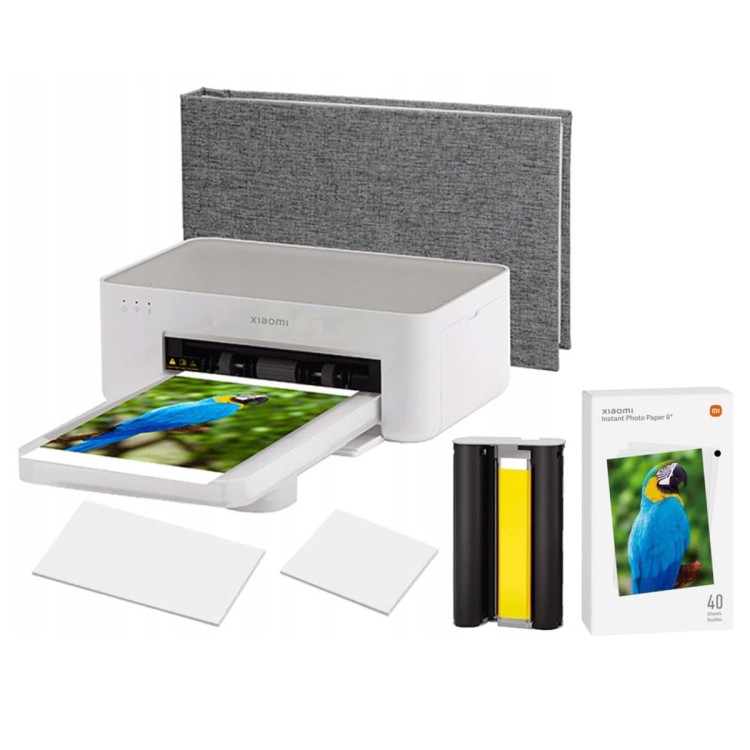 Drukarka Xiaomi Instant Photo Printer 1S + Papier Fotograficzny 6'' Xiaomi Instant Photo Paper 40 sztuk