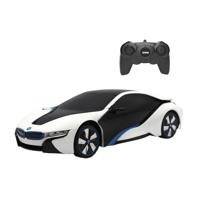 Samochód zdalnie sterowany RASTAR R/C 1:24 BMW i8- wrażliwy na promieniowanie UV biało-żółty