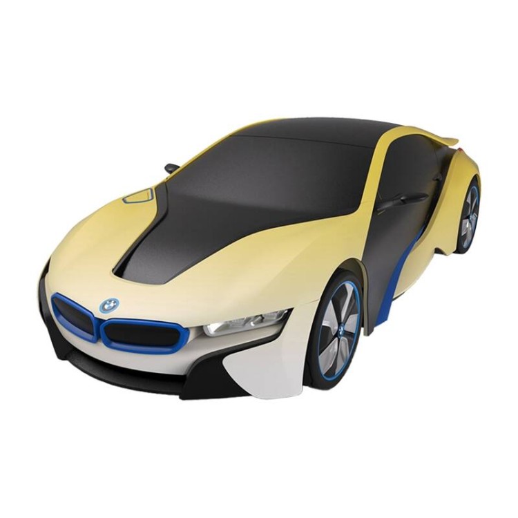 Samochód zdalnie sterowany RASTAR R/C 1:24 BMW i8- wrażliwy na promieniowanie UV biało-żółty