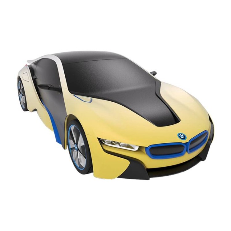 Samochód zdalnie sterowany RASTAR R/C 1:24 BMW i8- wrażliwy na promieniowanie UV biało-żółty