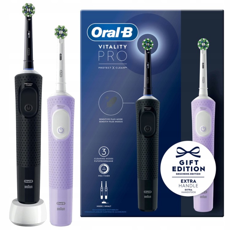 Szczoteczka elektryczna Oral-B Vitality Pro D103 Duo Black Violet