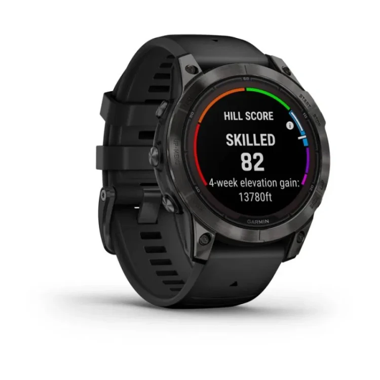 Garmin Fenix 7 Pro Sapphire Solar Carbon Gray DLC Titanium z czarnym paskiem (010-02777-10)