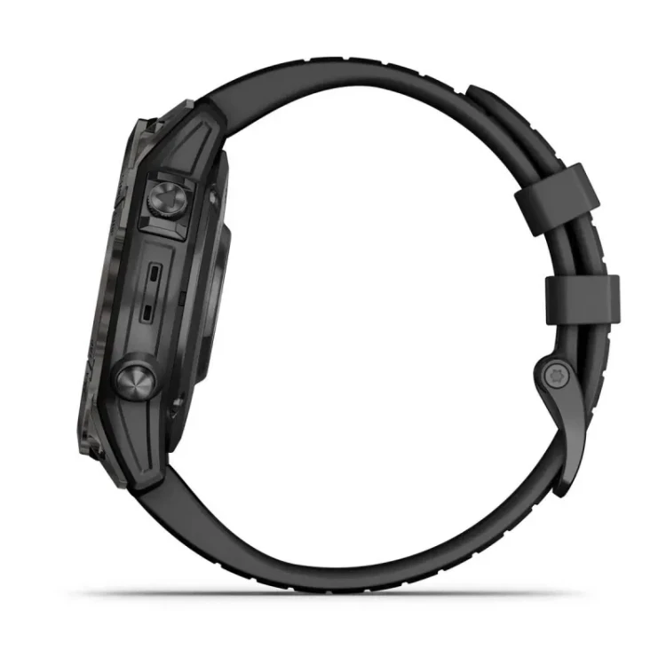 Garmin Fenix 7 Pro Sapphire Solar Carbon Gray DLC Titanium z czarnym paskiem (010-02777-10)