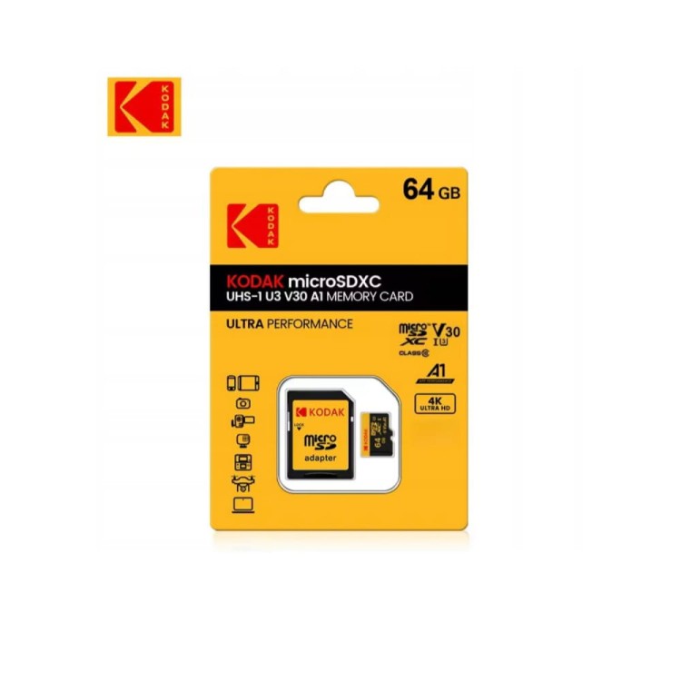 karta pamięci microSDXC Kodak 64 GB A1 V30 C10 U3