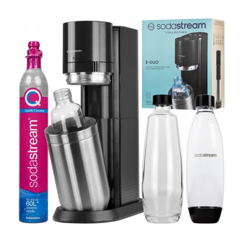 saturator SodaStream E-Duo czarny z gazem CO2