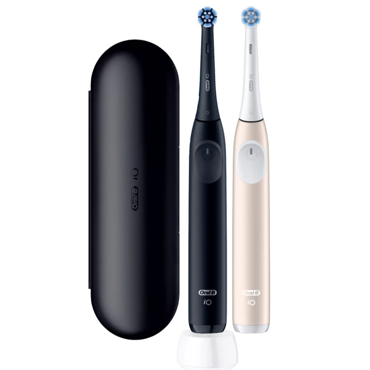 Szczoteczki magnetyczne Oral-B iO laboratory series 2 dwupak czarna i różowa