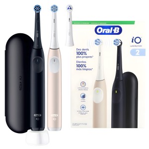 Szczoteczki magnetyczne Oral-B iO laboratory series 2 dwupak czarna i różowa