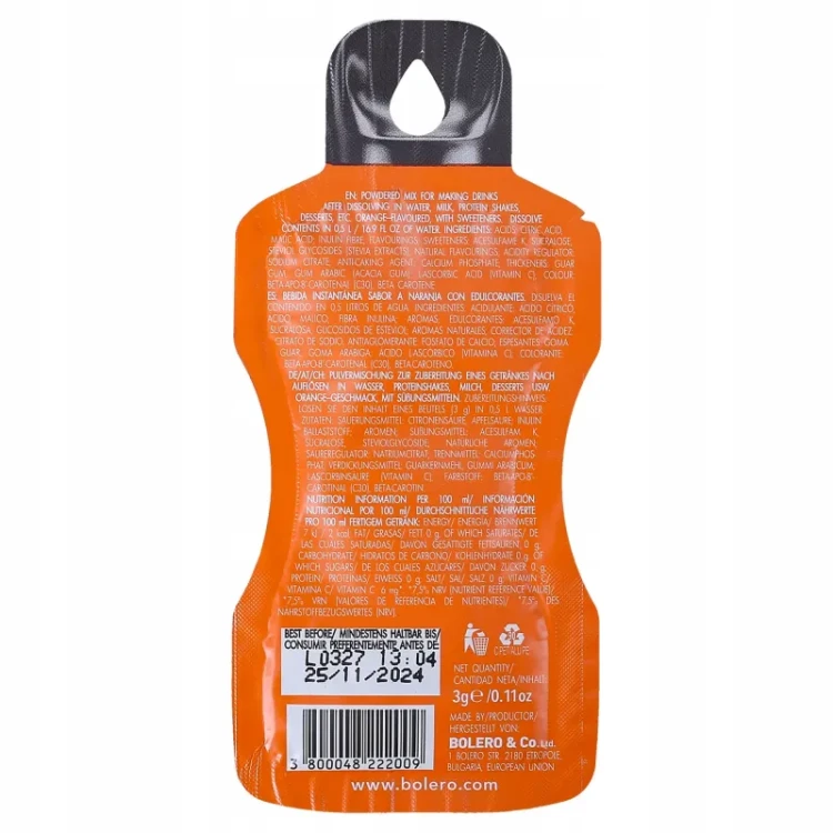 Napój w proszku Bolero Sticks Orange ze stewią 3 g