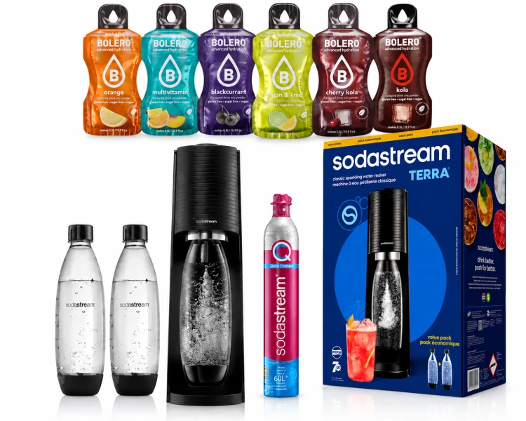 SodaStream Terra 2 butelki black + Bolero