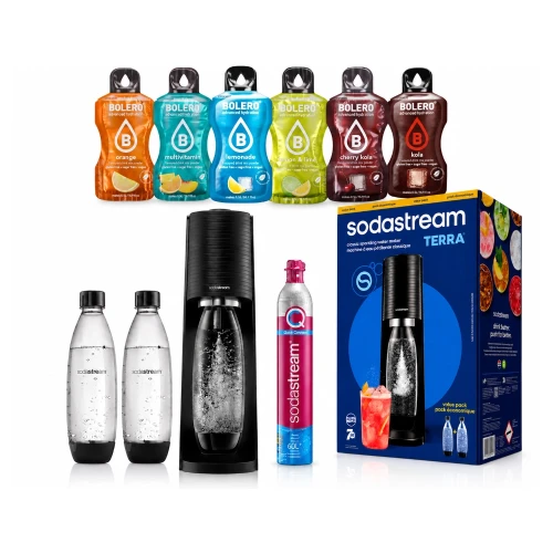 SodaStream Terra 2 butelki black + Bolero