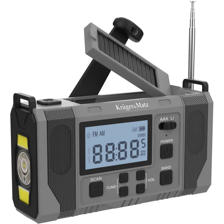 Radio solarne przenośne Kruger&Matz KM0838 czarny