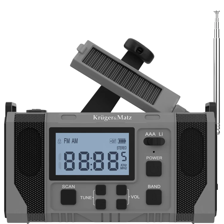 Radio solarne przenośne Kruger&Matz KM0838 czarny