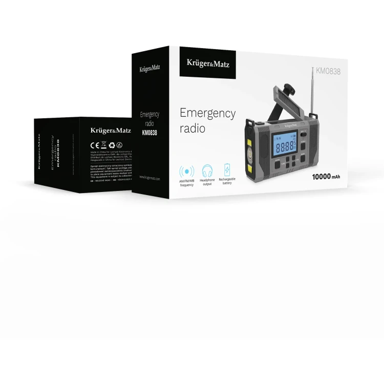 Radio solarne przenośne Kruger&Matz KM0838 czarny