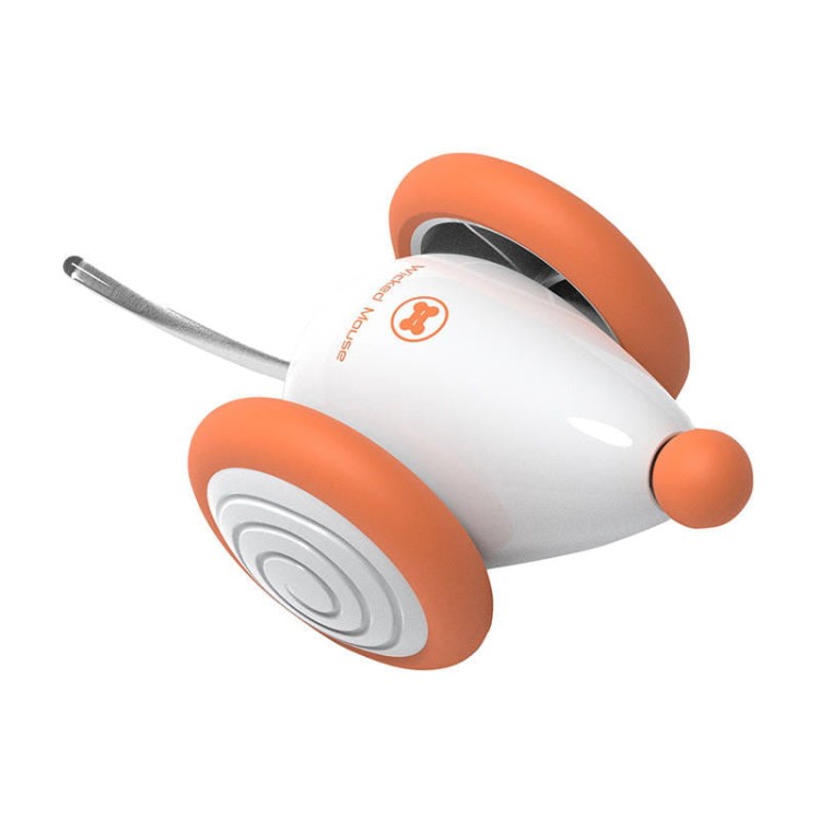 Interaktywna zabawka dla kotów Cheerble Wicked Mouse pomarańczowa