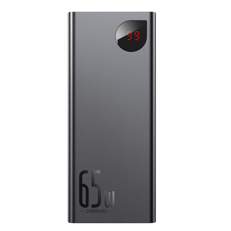 Powerbank Baseus Adaman Metal 20000mAh PD QC 3.0 65W 2xUSB + USB-C + micro USB czarny