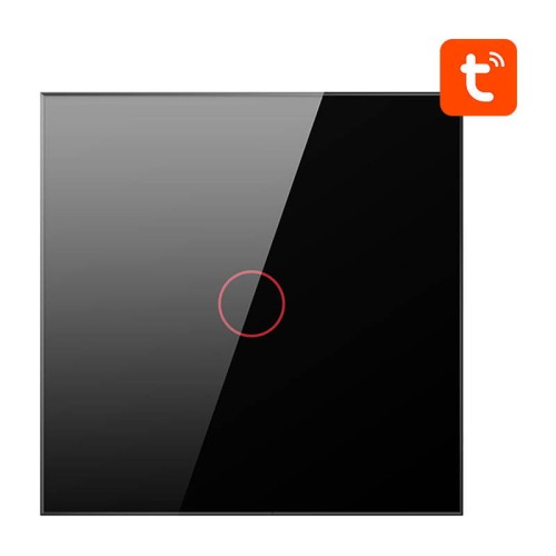 Dotykowy włącznik światła ZigBee Avatto ZTS02-EU-B1 pojedynczy TUYA czarny