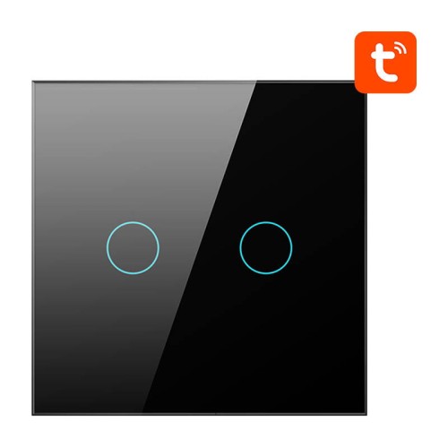 Dotykowy włącznik światła ZigBee Avatto ZTS02-EU-B2 TUYA czarny