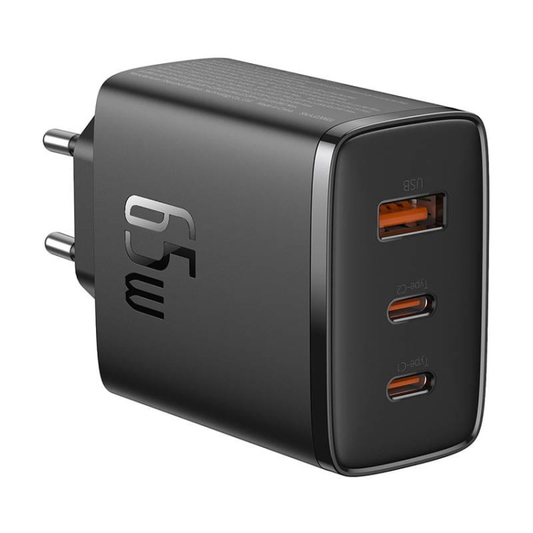 Ładowarka sieciowa Baseus OS-Cube Pro 2xUSB-C + USB-A 65W czarna