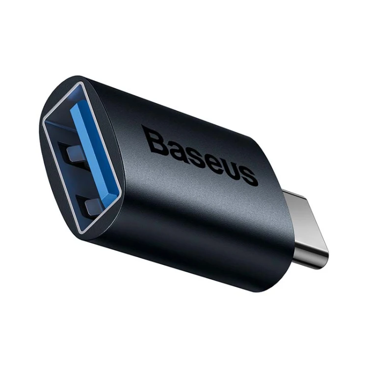 Adapter USB-C do USB-A Baseus Ingenuity OTG niebieski