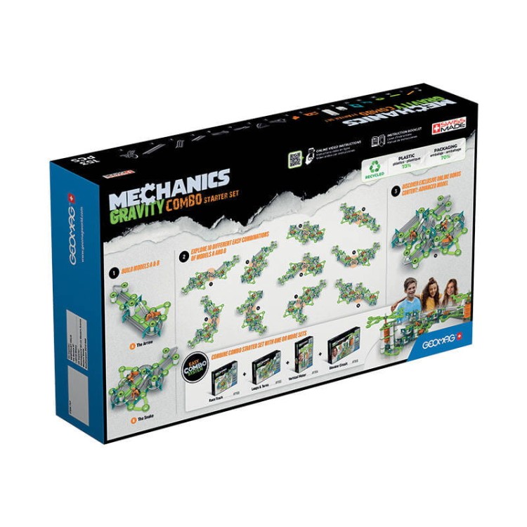 Klocki magnetyczne Mechanics Gravity RE Combo Starter Set Hero Geomag GEO-757