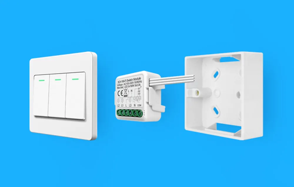 Inteligentny przełącznik dopuszkowy Wi-Fi Avatto N-WSM01-3 TUYA
