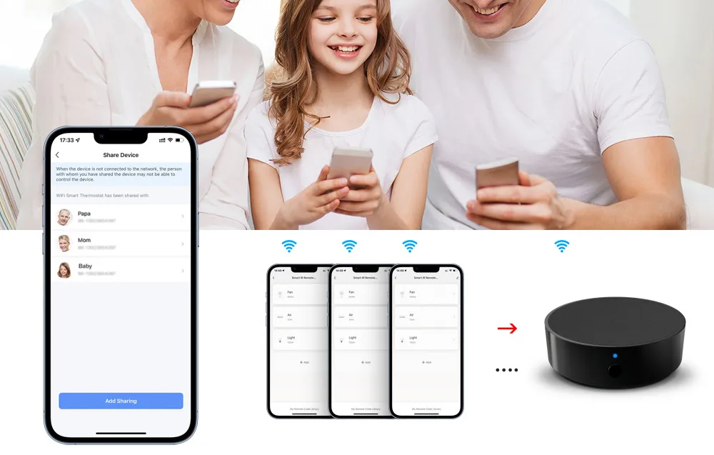 Uniwersalny Pilot IR WiFi RF 433MHz Avatto S16 Pro TUYA