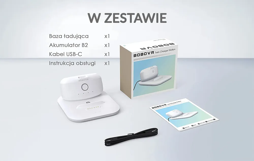 Stacja ładująca + akumulator B2 BOBOVR