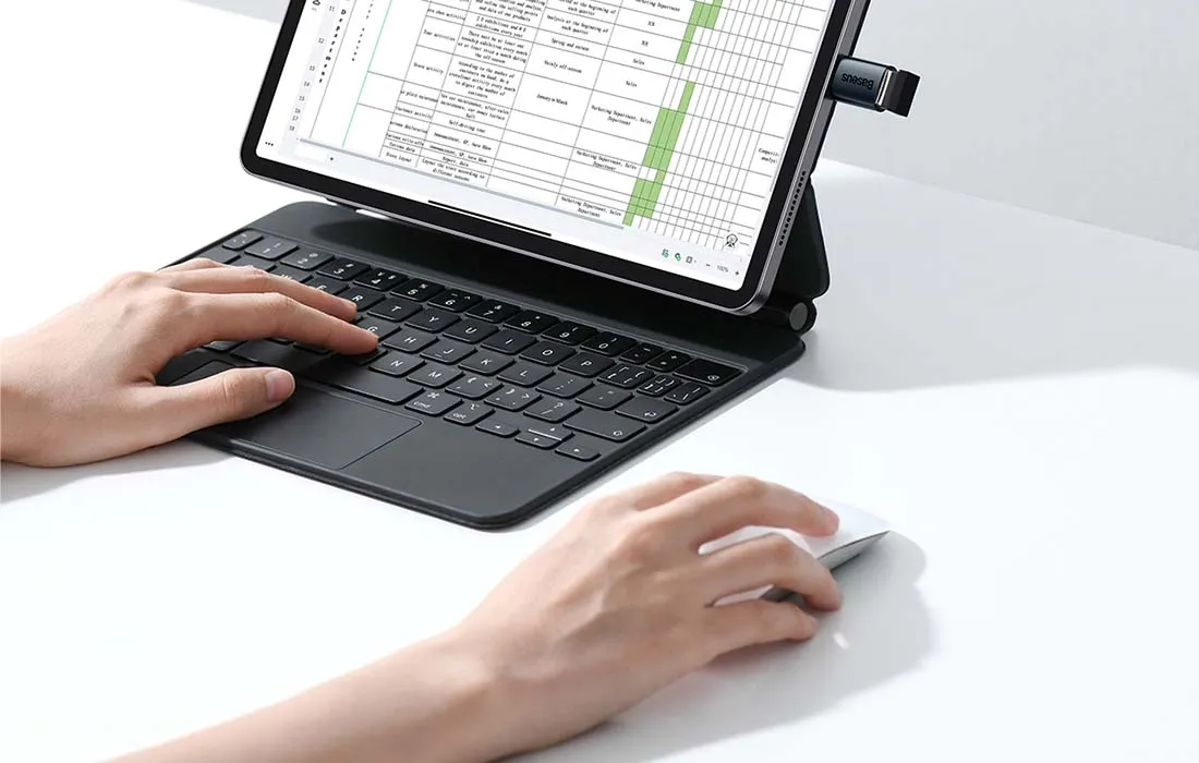 Adapter USB-C do USB-A Baseus Ingenuity OTG niebieski