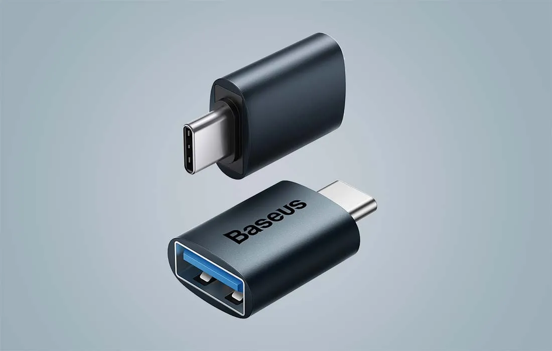 Adapter USB-C do USB-A Baseus Ingenuity OTG niebieski