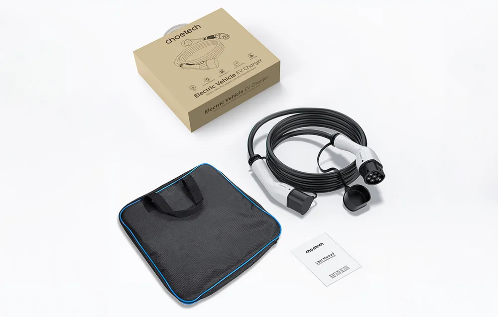 Kabel ładowarki do samochodu elektrycznego Choetech ACG12 7 kW biała