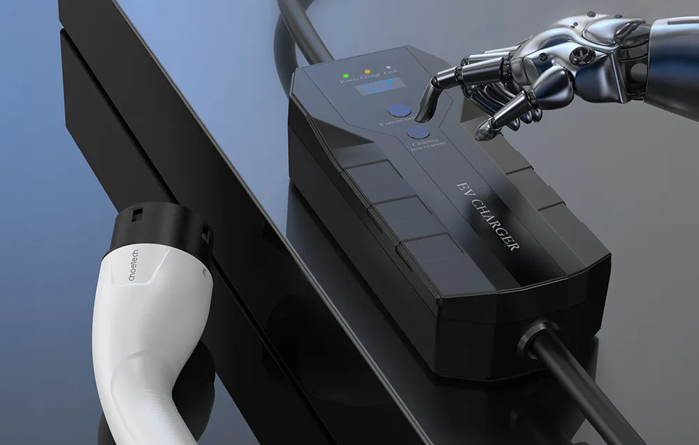 Ładowarka do samochodu elektrycznego Choetech ACG14 3,5 kW  z wyświetlaczem LCD biała