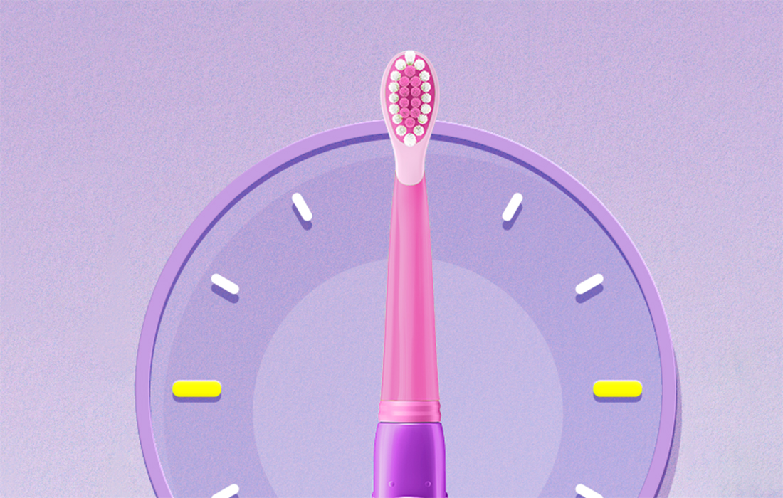 Szczoteczka soniczna do zębów z zestawem końcówek FairyWill FW-2001 fioletowa