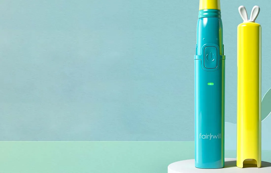 Szczoteczka soniczna do zębów z zestawem końcówek FairyWill FW-2001 niebiesko-żółta