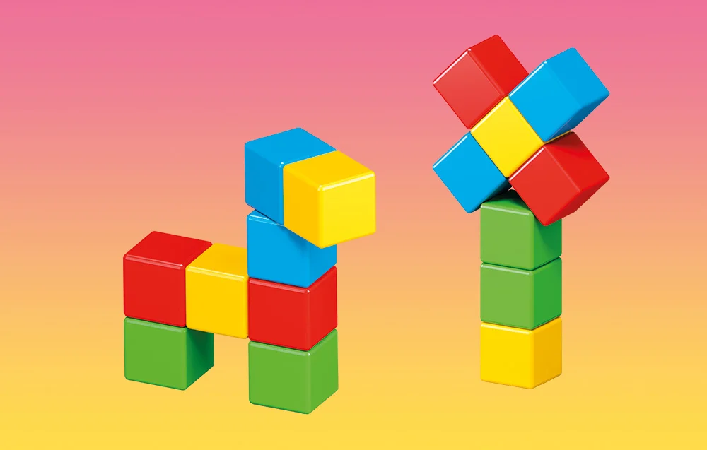 Klocki magnetyczne Magicube Recycled Crystal 8 elementów GEOMAG GEO-054