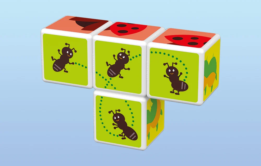 Klocki magnetyczne Magicube Printed Insects + karty 7 elementów GEOMAG GEO-121