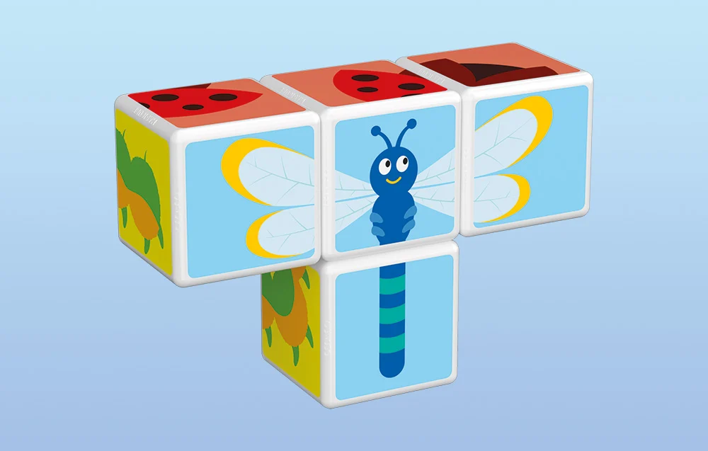 Klocki magnetyczne Magicube Printed Insects + karty 7 elementów GEOMAG GEO-121