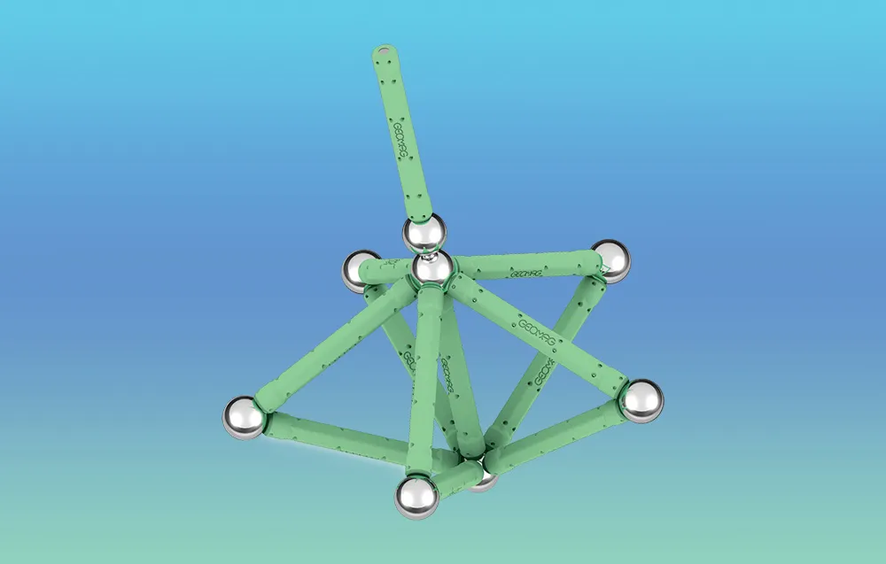 Klocki magnetyczne Glow Recycled 25 elementów GEOMAG GEO-328