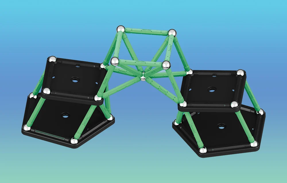 Klocki magnetyczne Glow Recycled 60 elementów GEOMAG GEO-338
