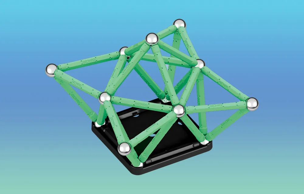 Klocki magnetyczne Glow Recycled 60 elementów GEOMAG GEO-338