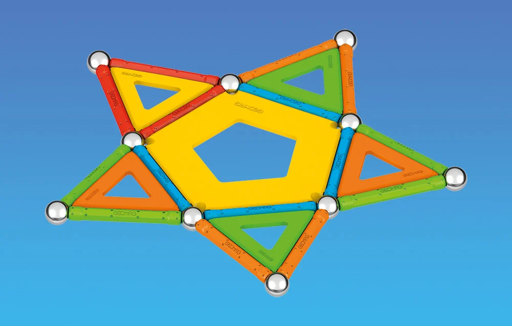 Klocki magnetyczne Supercolor Panel Recycled 52 elementy GEOMAG GEO-378