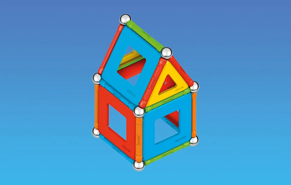 Klocki magnetyczne Supercolor Panel Recycled 52 elementy GEOMAG GEO-378