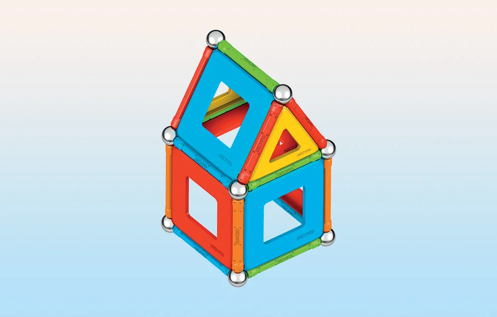 Klocki magnetyczne Supercolor Panels Recycled 78 elementów GEOMAG GEO-379