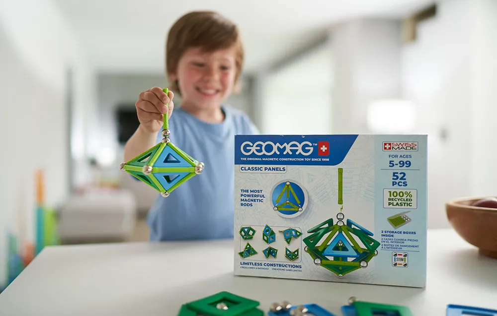 Klocki magnetyczne Classic Panels Recycled 52 elementy GEOMAG GEO-471