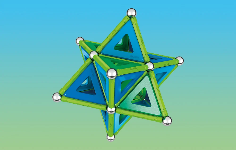 Klocki magnetyczne Classic Panels Recycled 114 elementów GEOMAG GEO-473