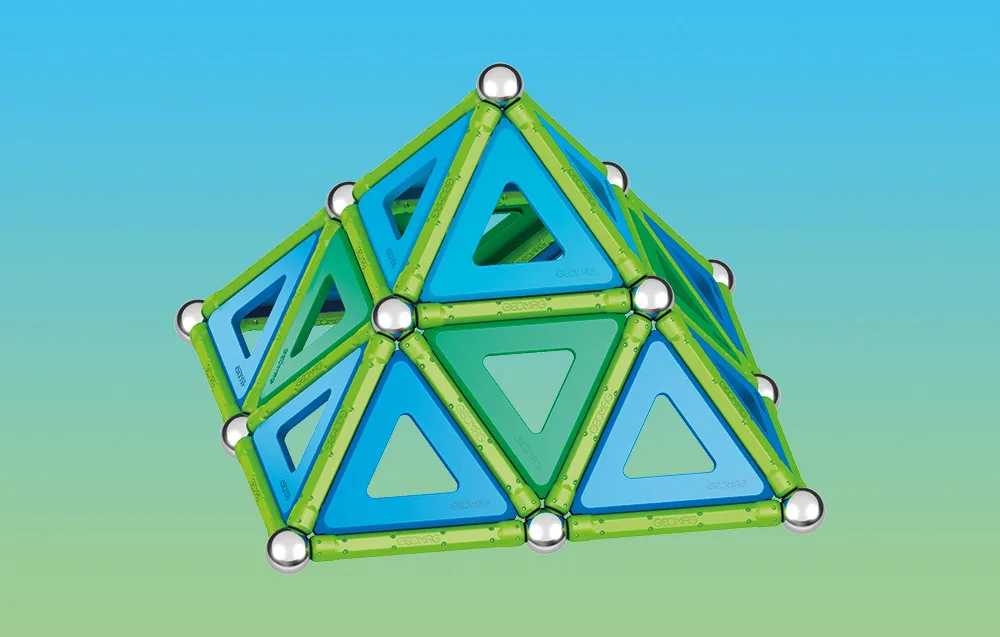 Klocki magnetyczne Classic Panels Recycled 114 elementów GEOMAG GEO-473