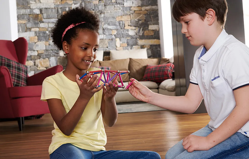 Klocki magnetyczne Glitter Recycled 60 elementów GEOMAG GEO-536G