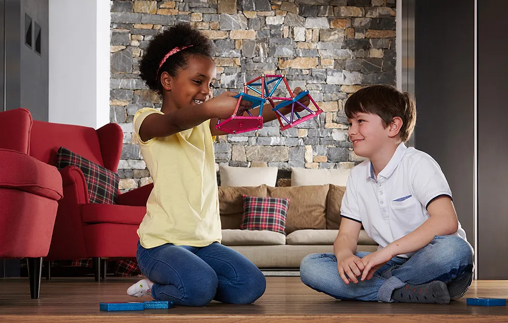 Klocki magnetyczne Glitter Recycled 60 elementów GEOMAG GEO-536G