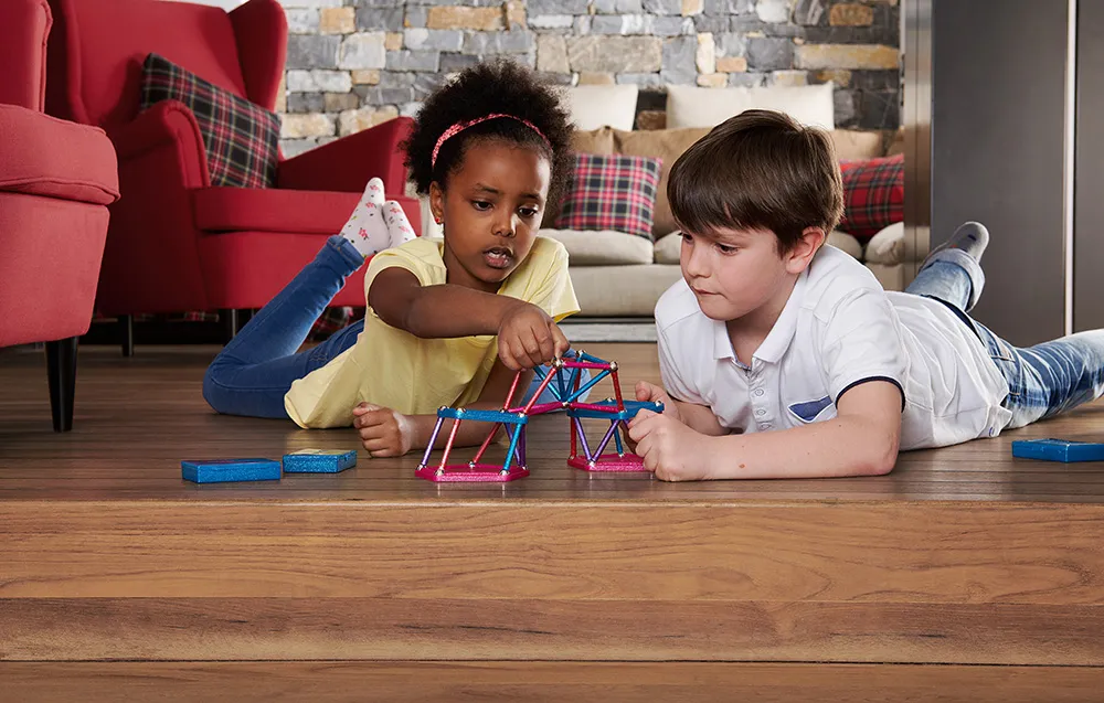 Klocki magnetyczne Glitter Recycled 60 elementów GEOMAG GEO-536G